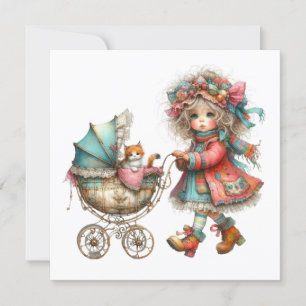 SO Precious Baby Buggy thème Invitation