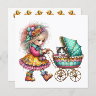 SO Precious Baby Buggy thème Invitation