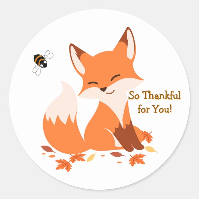 So Thankful for You Fox Sticker (Devant)