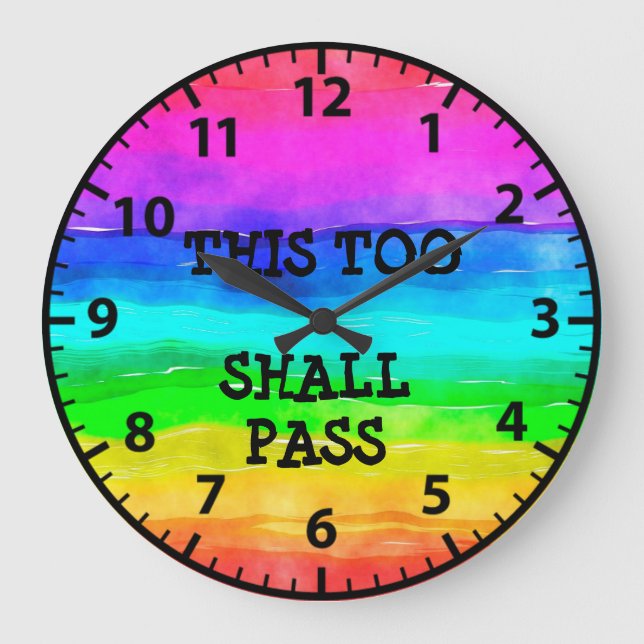 Sober 12 pas Sobriety Recovery Rainbow Horloge (Recto)