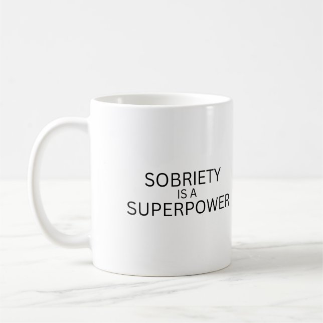 Sobriety Is A Superpower Minimalist Mug (Gauche)