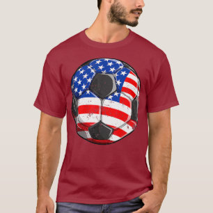 Soccer American Drapeau 4 juillet T-shirt Enfants