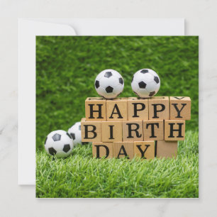 Soccer Anniversaire avec balle et Joyeux mot d'ann