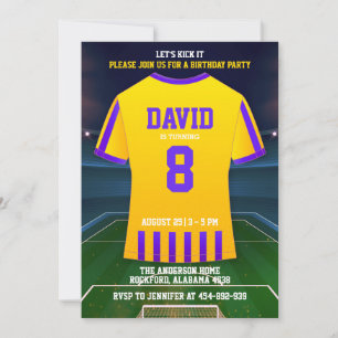 Soccer Anniversaire Fête Invitations Pour Enfants