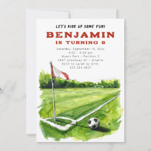 Soccer Anniversaire Invitation de fête - Football 