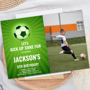 Soccer Anniversaire Invitations avec photo