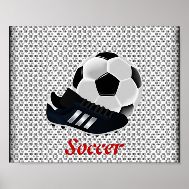 Soccer Ball and Cleat Poster (Devant)