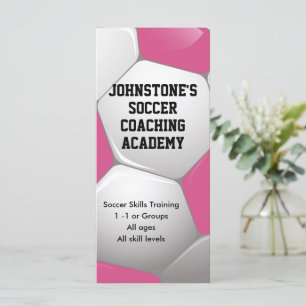 Soccer Ball Pink and White