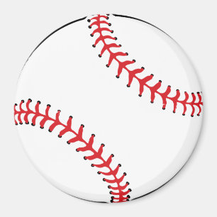 Soccer ball Red & White Magnet