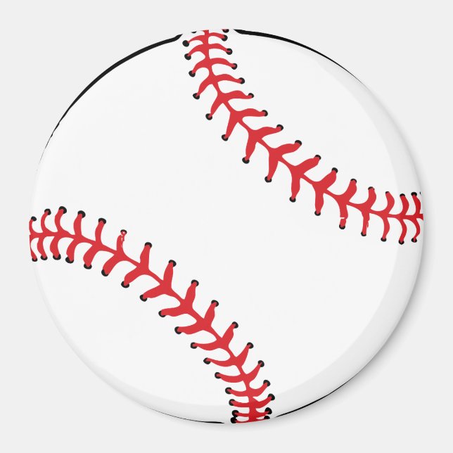 Soccer ball Red & White Magnet (Devant)