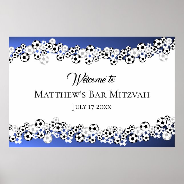 Soccer Bar Mitzvah Affiche de bienvenue (Devant)