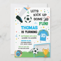 Soccer Birthday boy Invitation