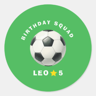 Soccer Birthday Favor Stickers Editable Boy