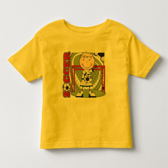 SOCCER - Blond Boy Goalie T-shirts et cadeaux (Devant)