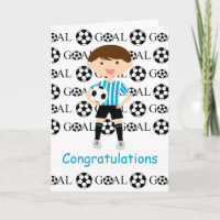 Soccer Boy 1 Félicitations Carte