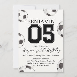 Soccer Boy 5e Invitation anniversaire - Soccer Par