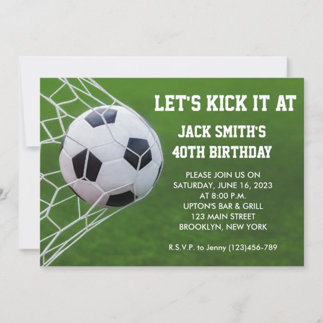 Soccer Custom Anniversaire Invitation (Devant)