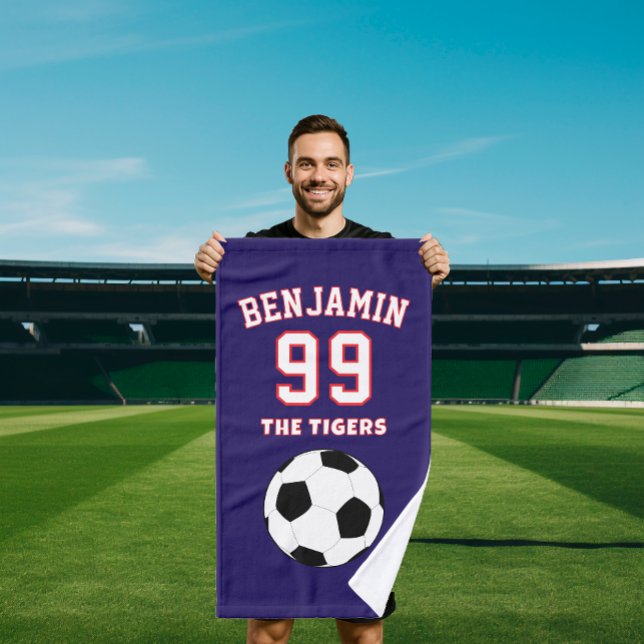 soccer Football sports towel, coach bath towel (Créateur téléchargé)