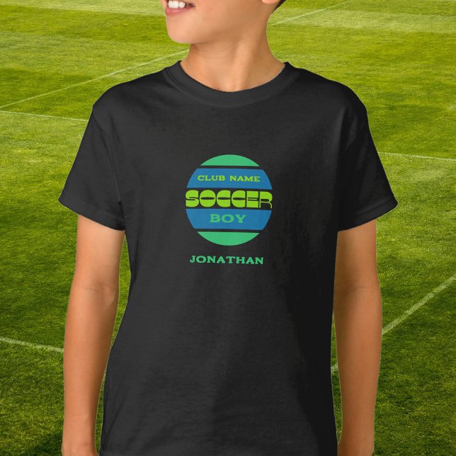 Soccer garçon vert bleu T-shirt (Créateur téléchargé)