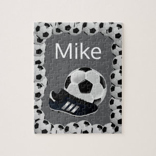 Soccer Jigsaw Puzzle Grey