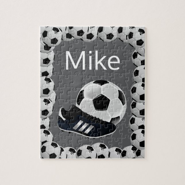 Soccer Jigsaw Puzzle Grey (Vertical)
