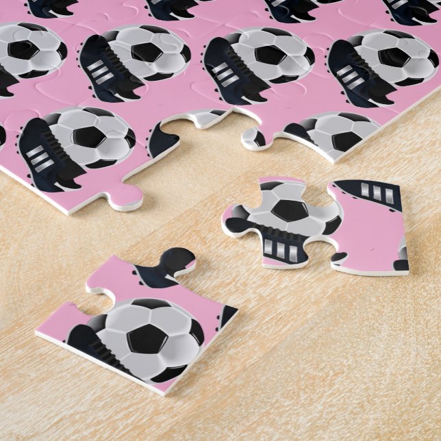 Soccer Jigsaw Puzzle Soft Baby Pink  (Côté)