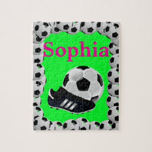 Soccer Jigsaw Puzzle vert brillant