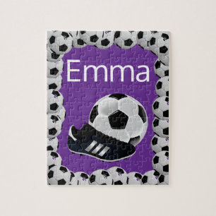 Soccer Jigsaw Puzzle violet