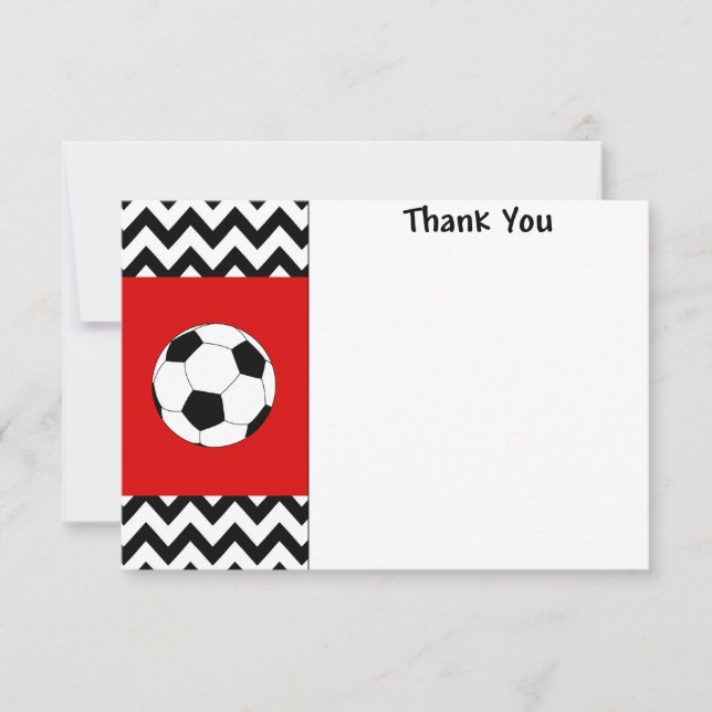 Soccer Merci cartes de notes (Devant)