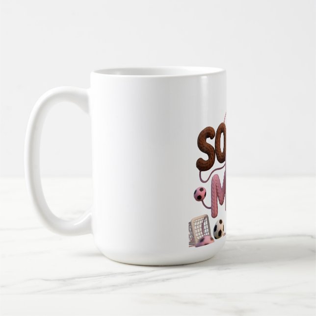 Soccer Mom mug – Faux Yarn Cozy Pullover Gift (Gauche)