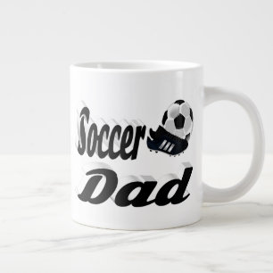 Soccer Papa demi-texte Géant Café Mug