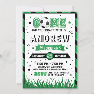 Soccer personnel Anniversaire Invitation