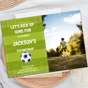 Soccer Plancher Football Invitations Anniversaire