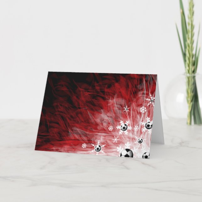 Soccer Snowflakes - Carte Noël/Vacances (Devant)