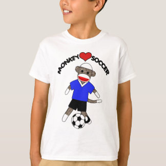 Soccer Sock Monkey (bleu) - T-Shirt pour enfants