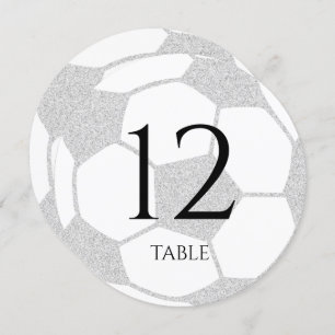 Soccer Sport Argent Numéro de table