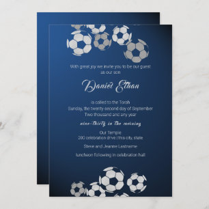 Soccer Sport Bar Mitzvah Invitation
