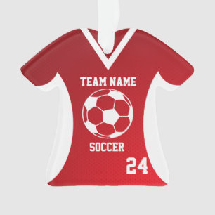 Soccer Sport Jersey Rouge avec photo