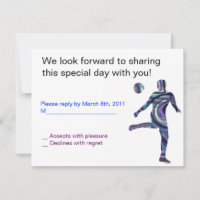 Soccer Sports Bar Mitzvah Invitation Juif RÉPONSE