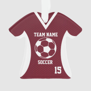 Soccer Sports Jersey Maroon avec photo