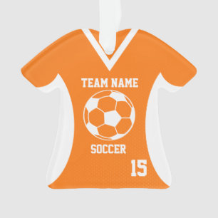 Soccer Sports Jersey Orange avec photo