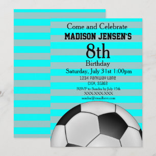 Soccer Thème Sports Invitation Anniversaire