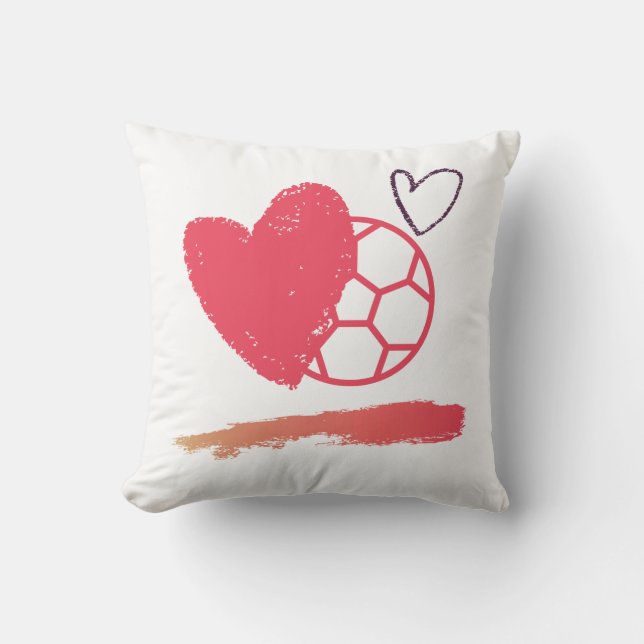 Soccer Valentine Poliester Coussin (Recto)