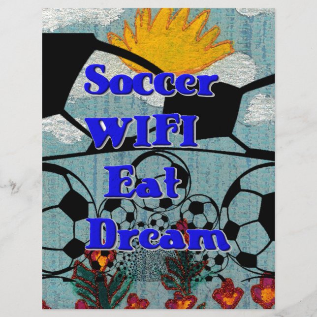Soccer WIFI Manger Rêve - Sport amusant Art Imprim (Devant)
