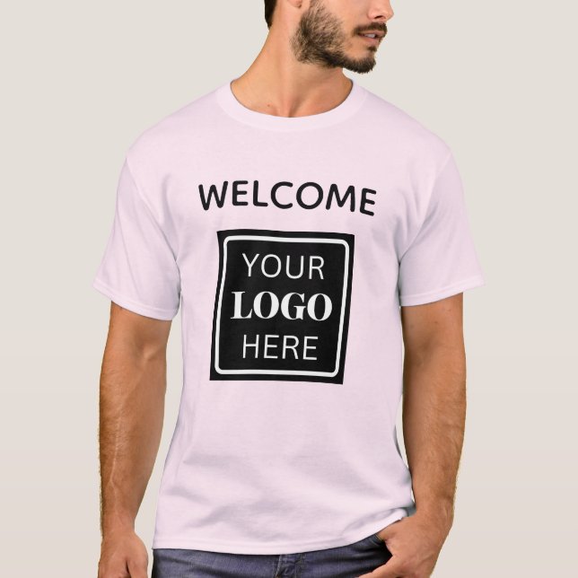 Social Media Welcome Business Logo T-shirt (Devant)