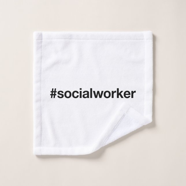 SOCIAL WORKER Hashtag (Gant de toilette)