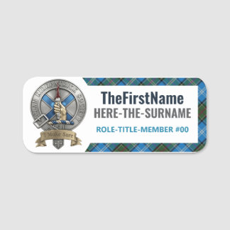 Société Clan Kirkpatrick - Étiquette nominative CK