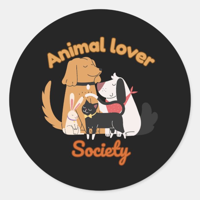 Société d'amour pour les animaux autocollant pour  (Devant)