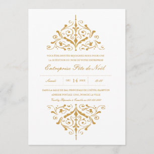 Société or Invitation fête de Noël