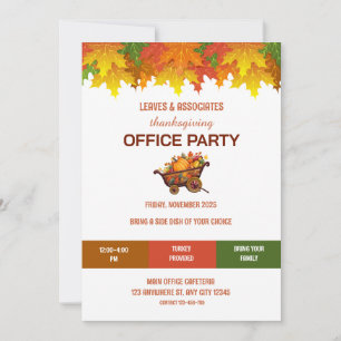 Société Thanksgiving Office Party Invitation